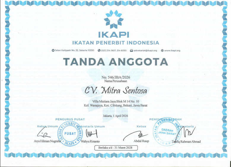 Sertifikat IKAPI MS Publishing